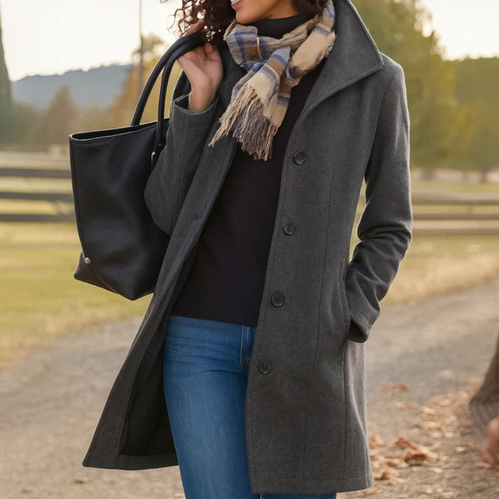 Ines | Wool Winter Coat For Women