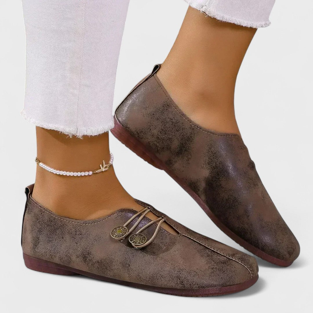 Lydia - Women's Orthopaedic Loafers in Soft Suede