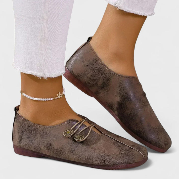 Lydia - Women's Orthopaedic Loafers in Soft Suede