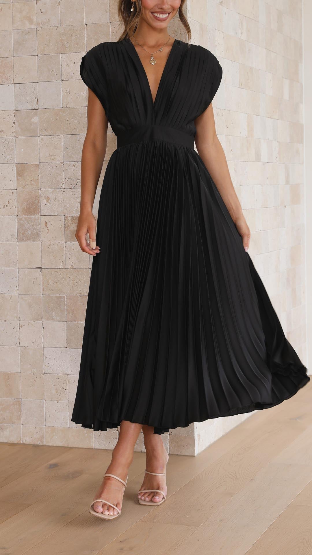 Isla | Elegant Pleated Dress