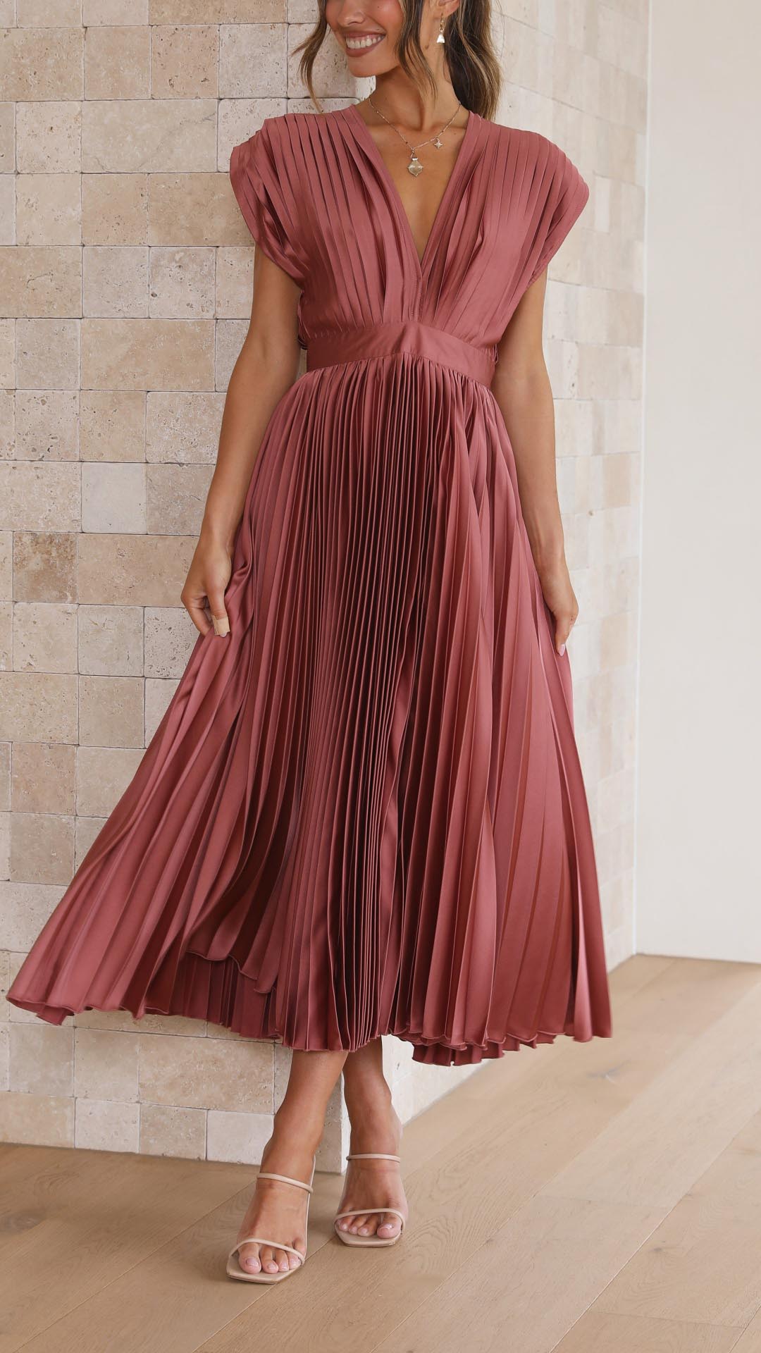 Isla | Elegant Pleated Dress