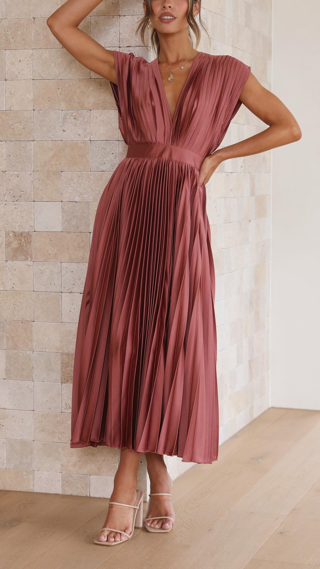 Isla | Elegant Pleated Dress