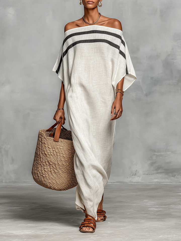 Carmen | Off-the-Shoulder Maxi Dress with Batwing Sleeves