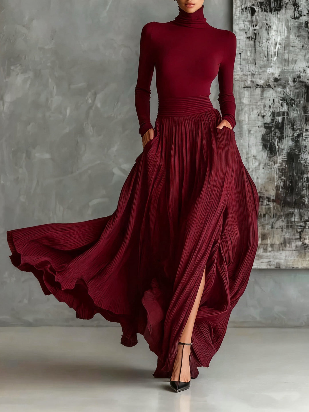 Carmen | Elegant set with pleated skirt