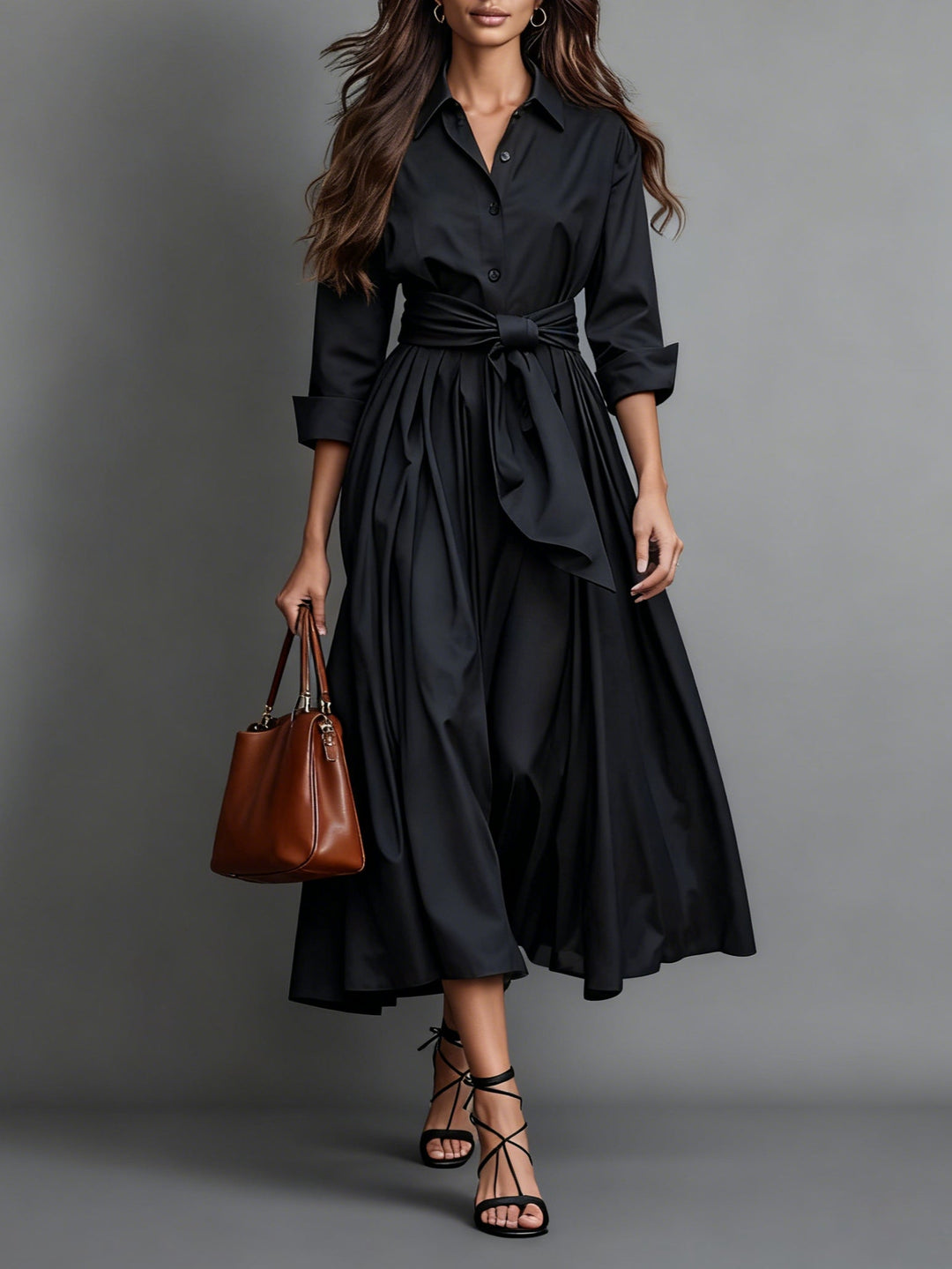 Carmen | Elegant Maxi Dress with Bow Detail