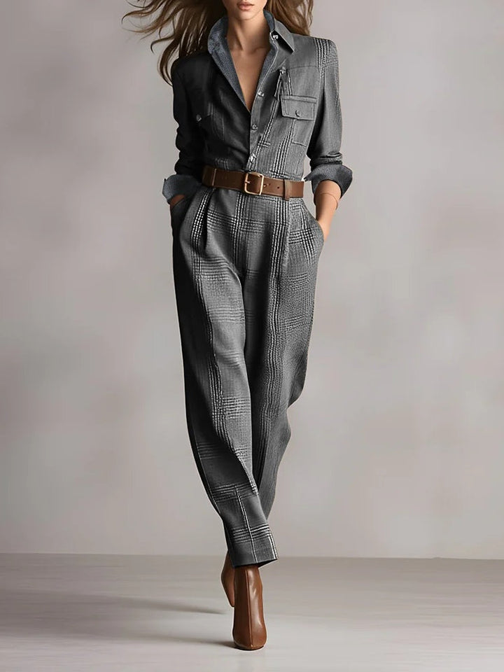 Carmen | elegant checked jumpsuit