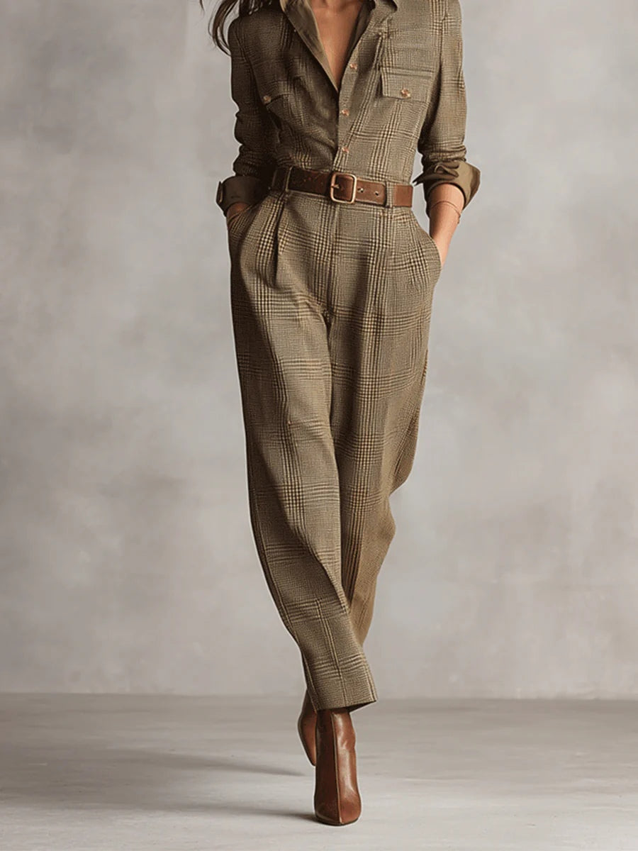 Carmen | elegant checked jumpsuit