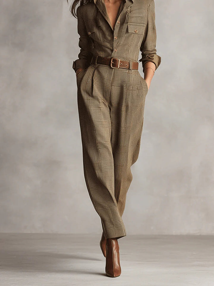 Carmen | elegant checked jumpsuit