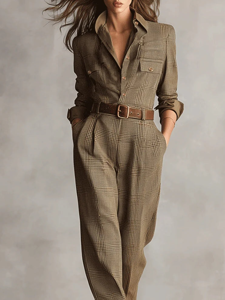 Carmen | elegant checked jumpsuit