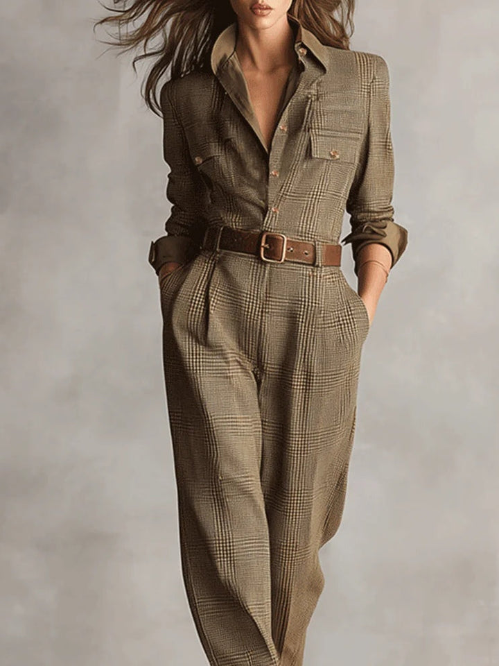 Carmen | elegant checked jumpsuit
