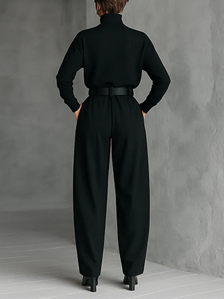 Carmen | Black 2-Piece Set with Belt