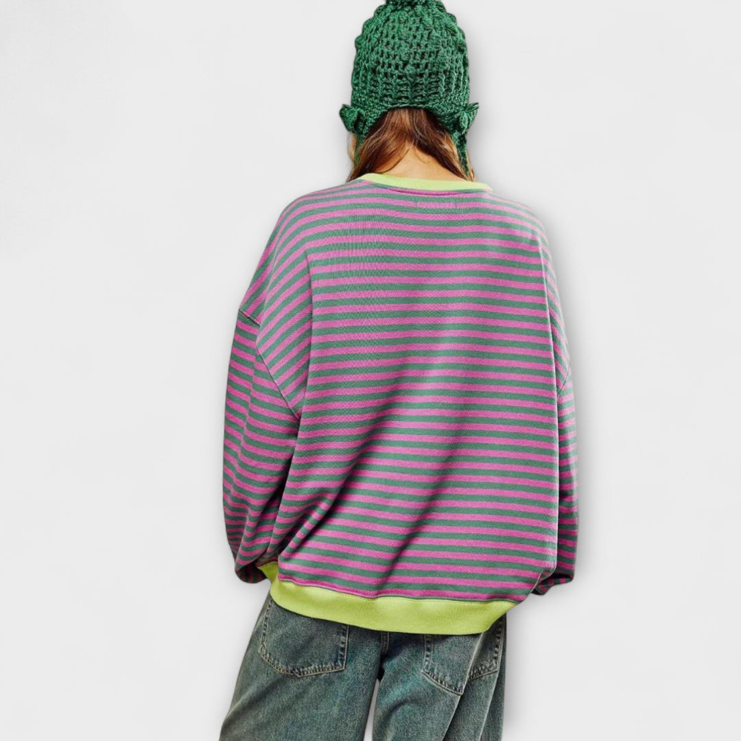 Mary - Suéter Oversize a Rayas