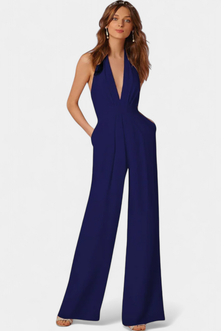 Lilac Wide-Leg Jumpsuit with Light Elegance