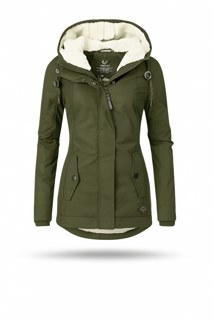 Soraya | Long Waterproof Jacket with Hood and Lining