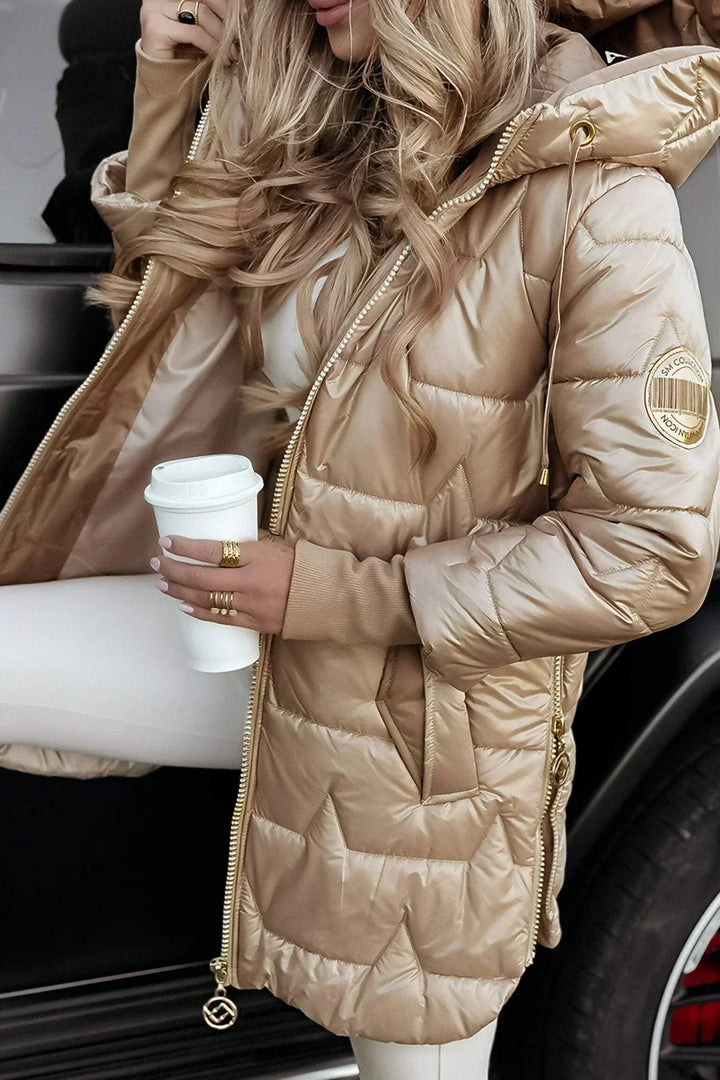 Nora - Elegant Winter Coat with Hood and Padding