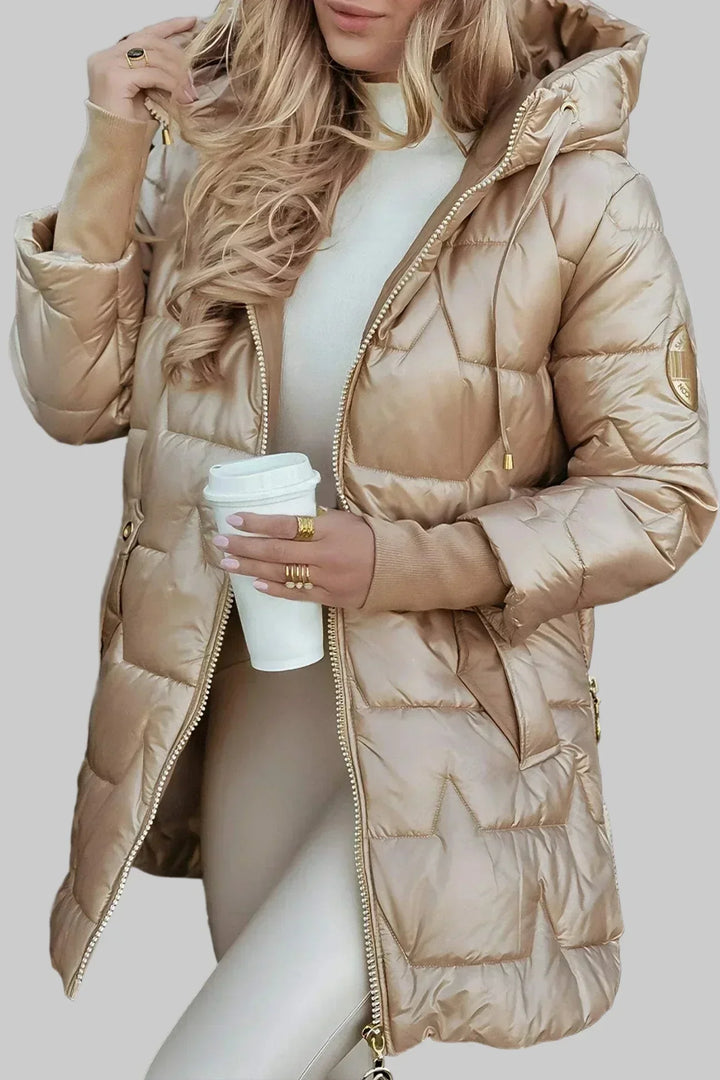Nora - Elegant Winter Coat with Hood and Padding