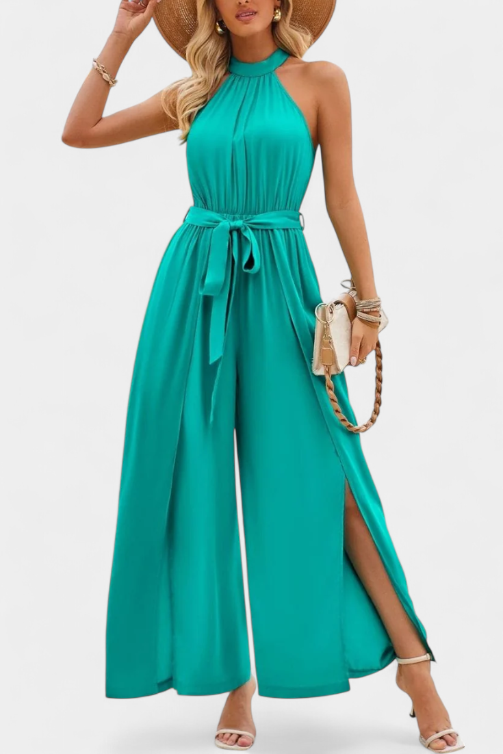Nyree Asymmetrical Mono with Cut-Out and Bow Sleeve