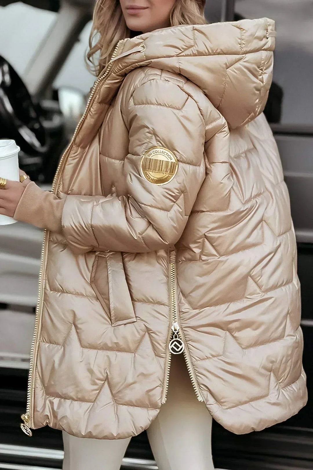 Nora - Elegant Winter Coat with Hood and Padding
