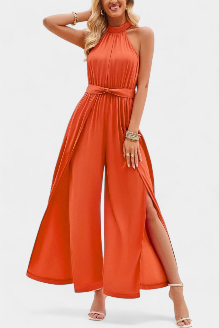 Nyree Asymmetrical Mono with Cut-Out and Bow Sleeve