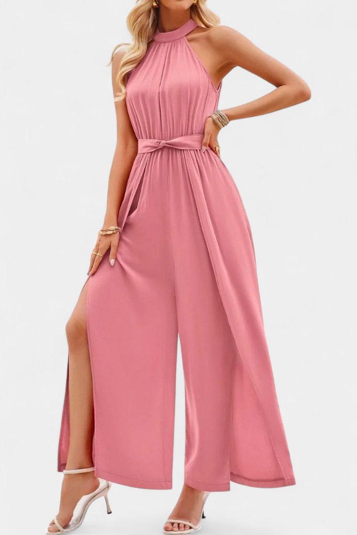 Nyree Asymmetrical Mono with Cut-Out and Bow Sleeve