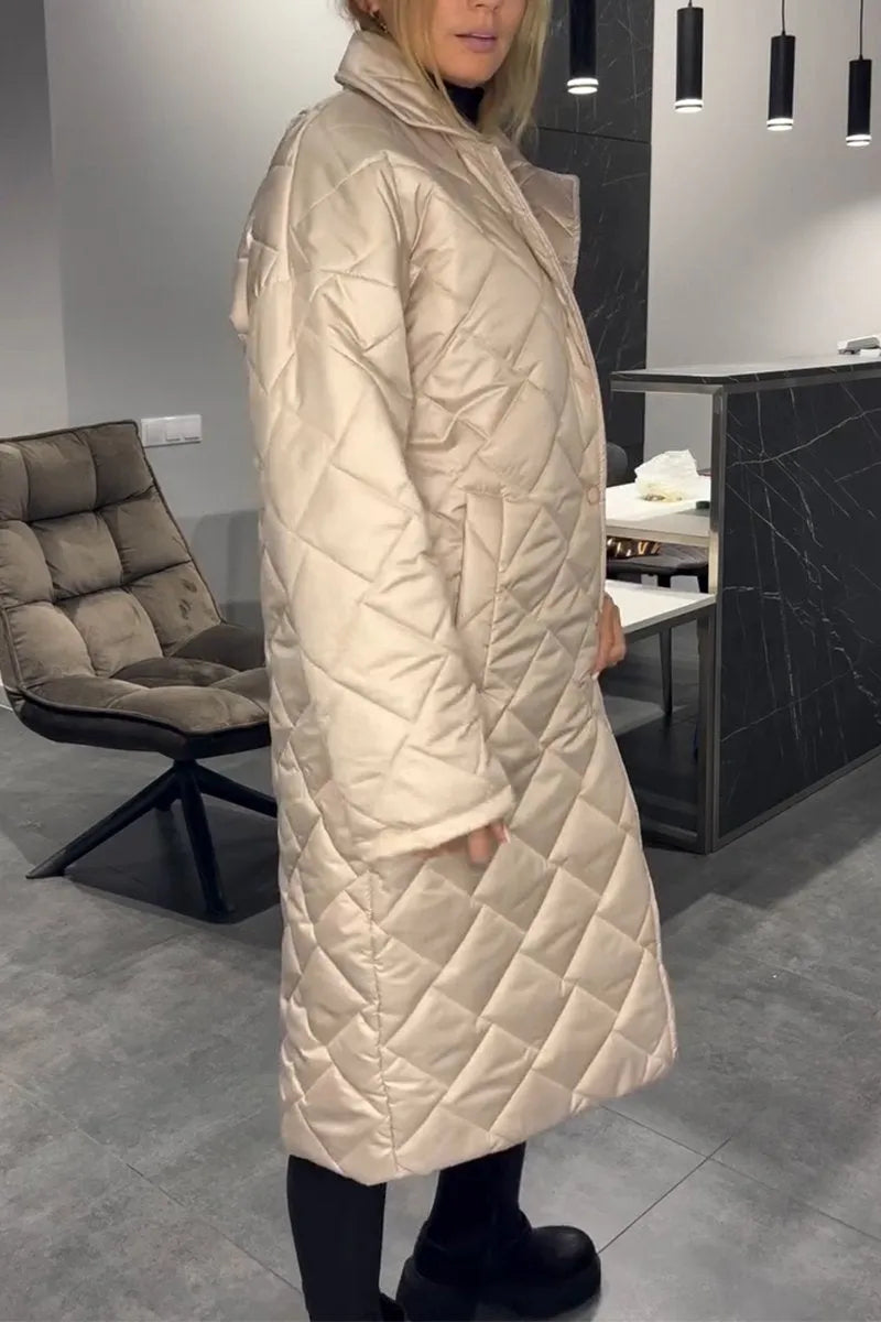 Beata | Reversible Padded Coat with Leopard Lining