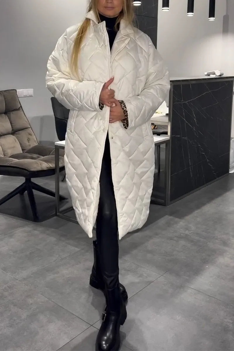 Beata | Reversible Padded Coat with Leopard Lining