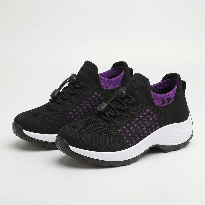 Ambulo Orthopaedic Shoes Fabric - Purple Black