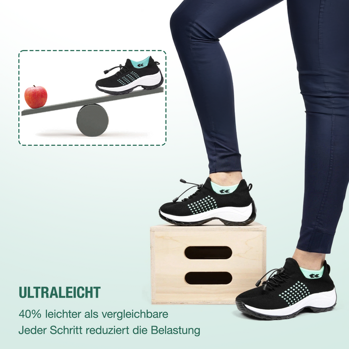 Ambulo Orthopaedic Fabric Shoes - Green Black