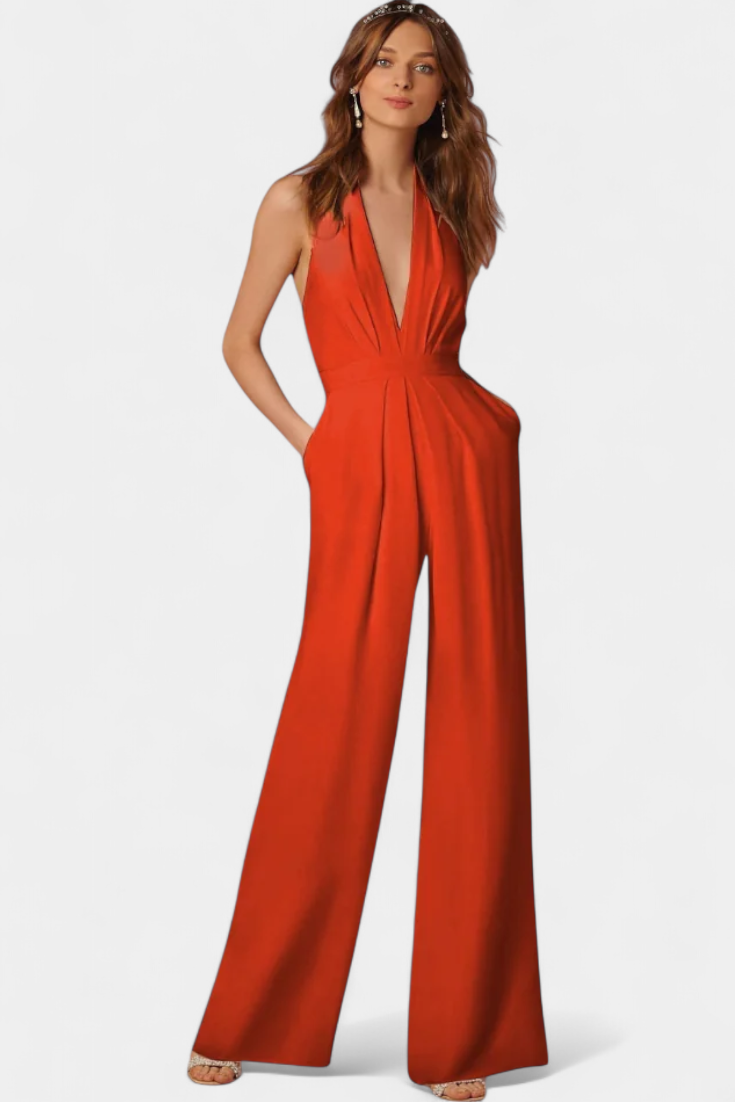 Lilac Wide-Leg Jumpsuit with Light Elegance