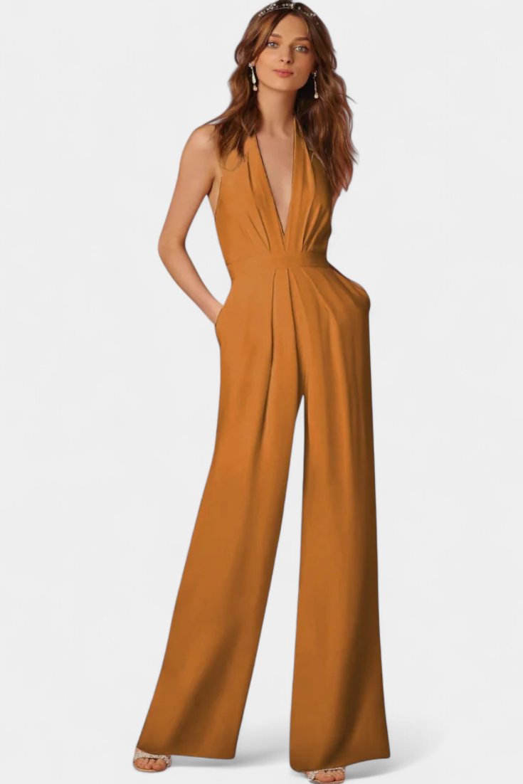 Lilac Wide-Leg Jumpsuit with Light Elegance