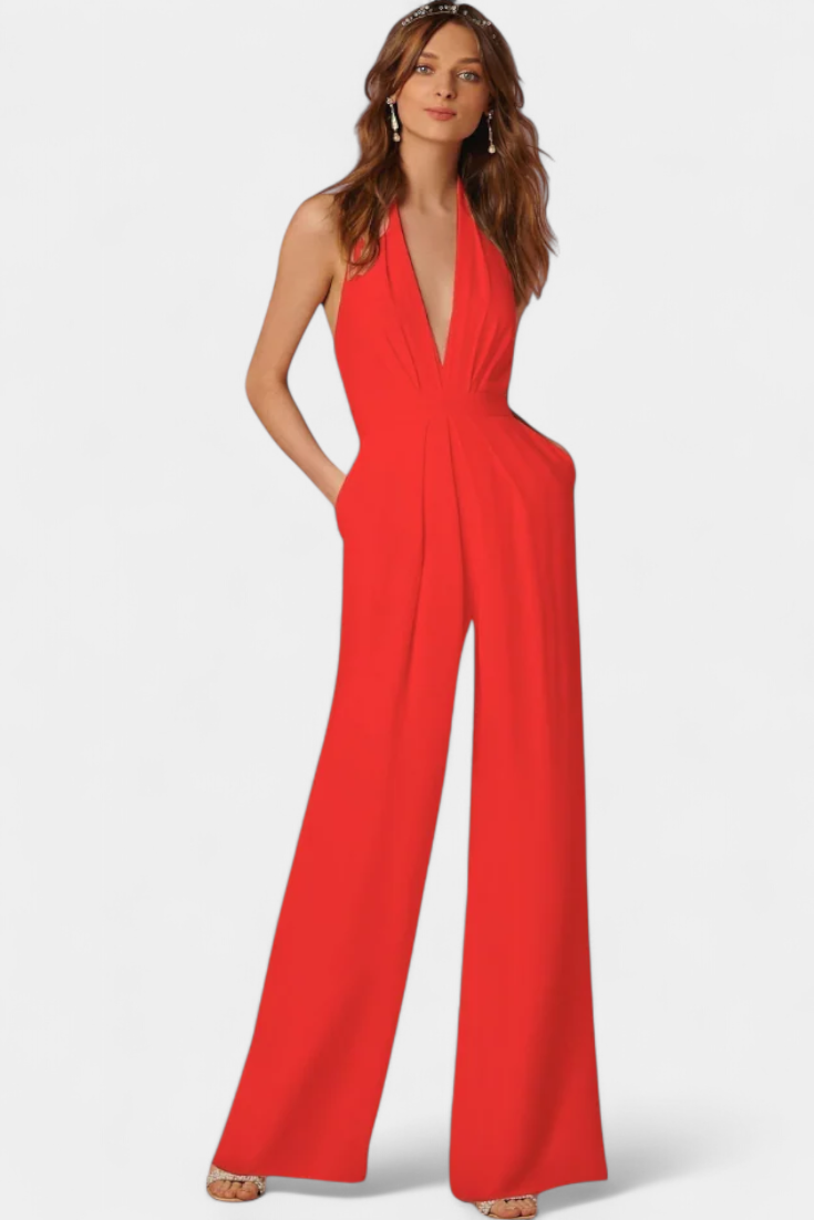 Lilac Wide-Leg Jumpsuit with Light Elegance