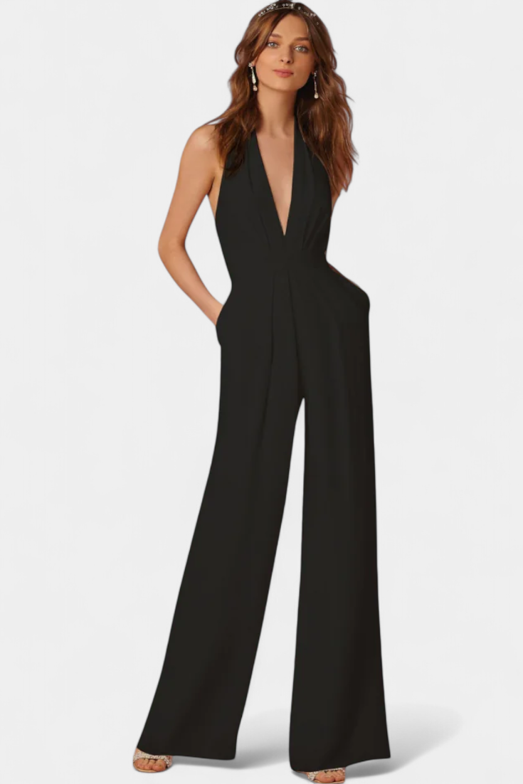 Lilac Wide-Leg Jumpsuit with Light Elegance