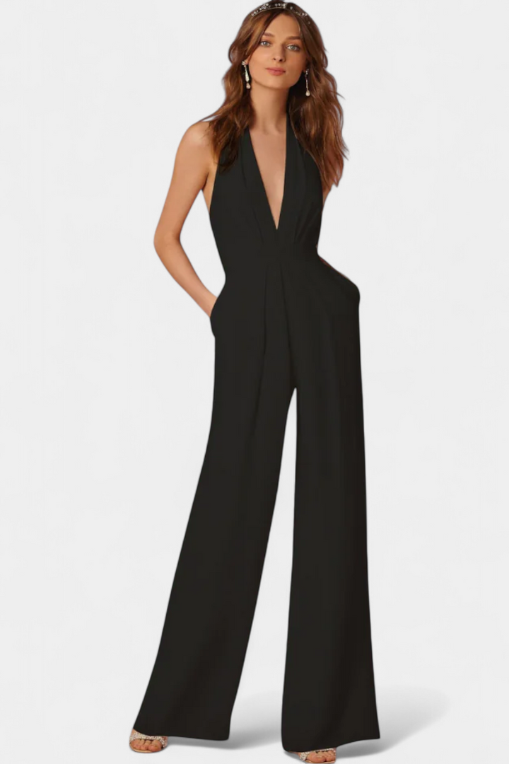 Lilac Wide-Leg Jumpsuit with Light Elegance