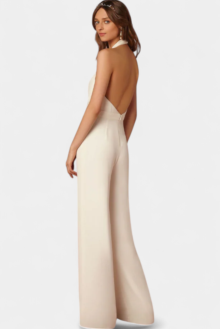 Lilac Wide-Leg Jumpsuit with Light Elegance