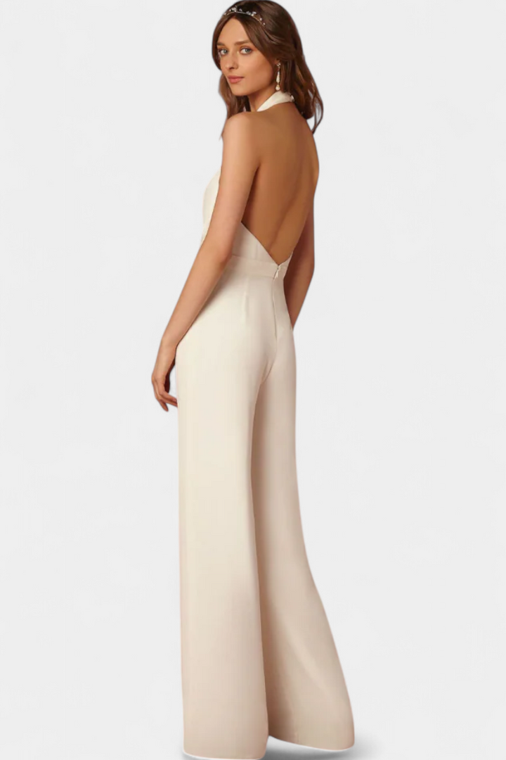 Lilac Wide-Leg Jumpsuit with Light Elegance